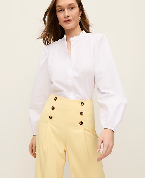 Embroidered Collar Blouse