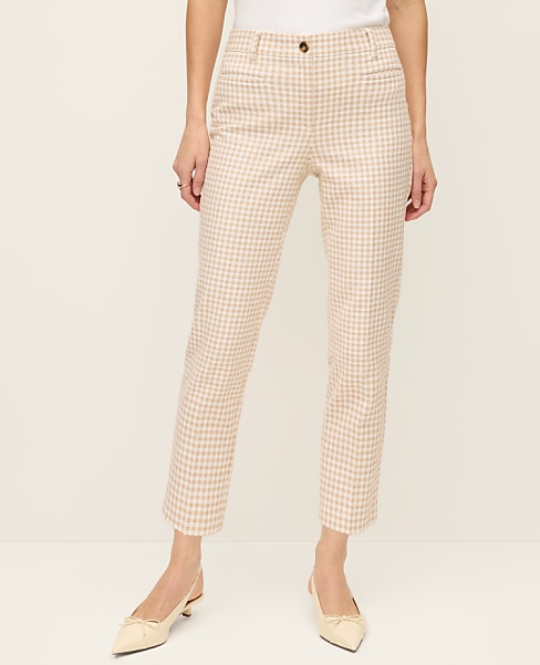 The Cotton Crop Pant in Gingham — Curvy Fit