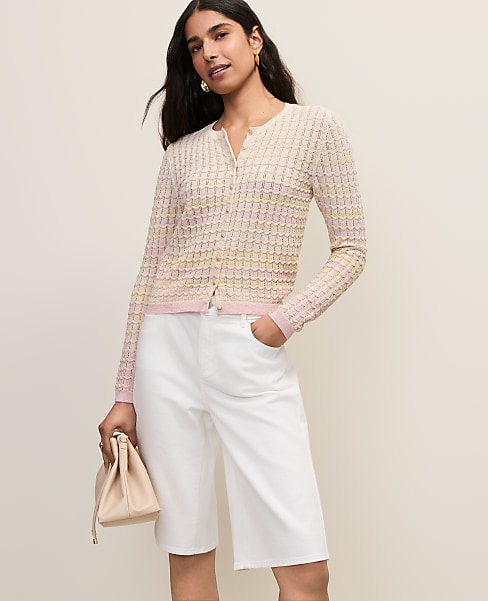 Petite Crochet Cardigan in Ombré