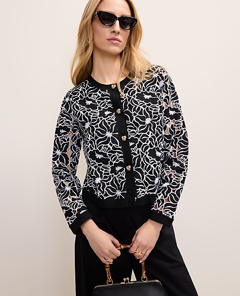 Petite Mixed Media Cardigan