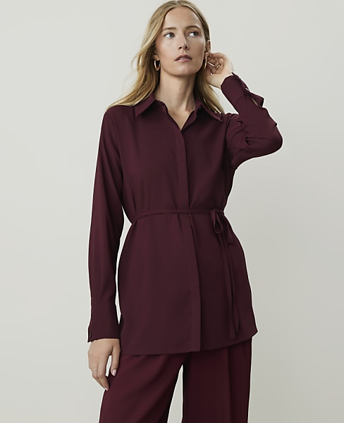 Tie Waist Tunic Shirt