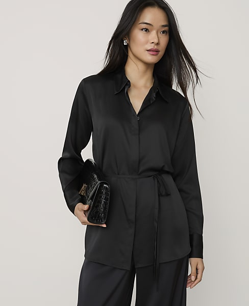 Tie Waist Tunic Shirt