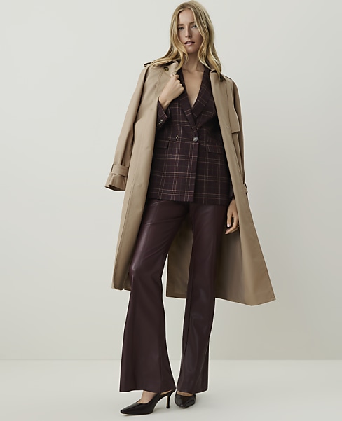 The Petite Modern Trouser in Faux Leather