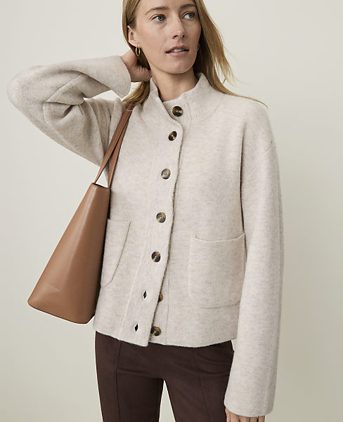Weekend Mock Neck Sweater Jacket