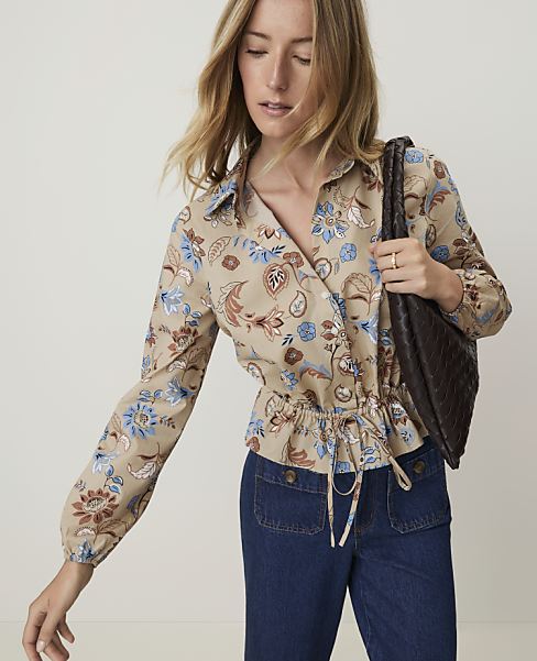 Weekend Floral Tie Waist Blouse