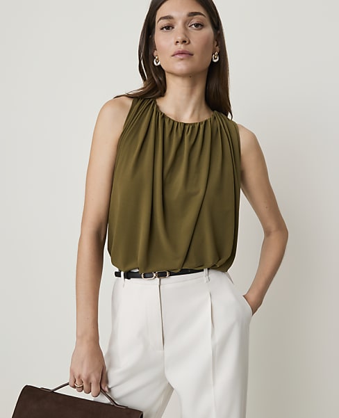 Gathered Bubble Hem Top