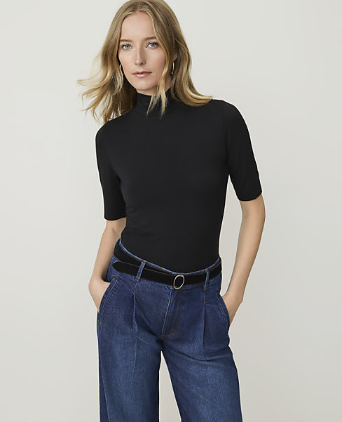 Ann Taylor Mock Neck Top Women's