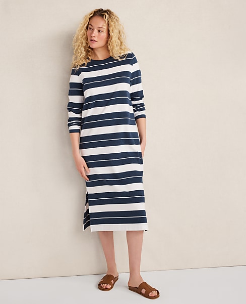 Haven Well Within Organic Cotton Interlock Stripe Midi Dress