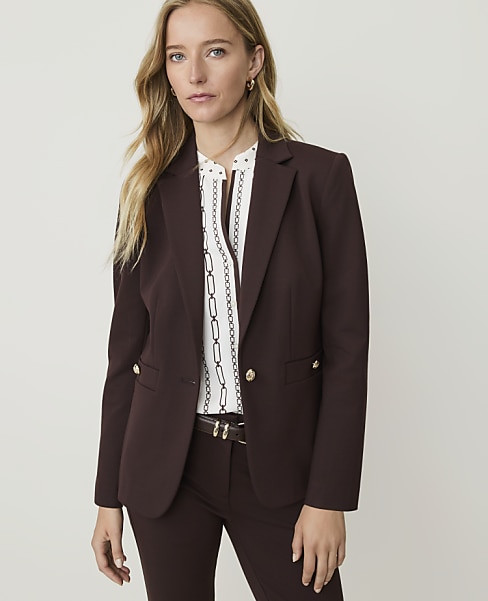 The Single Button Blazer in Ponte