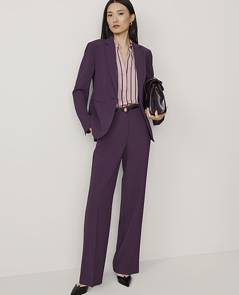 The Petite Straight Trouser in Fluid Crepe