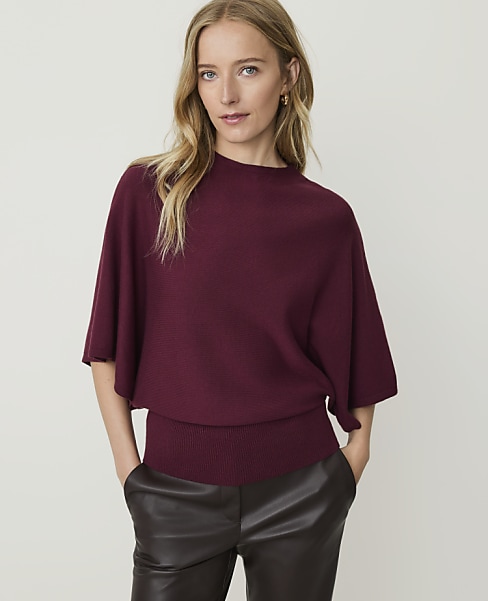 Dolman Crew Neck Sweater Top