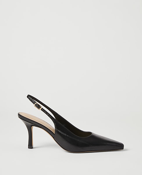 Textured Slingback Pump