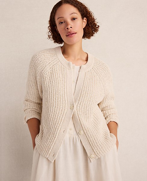 Haven Well Within Cotton Tape Yarn V-Neck Cardigan