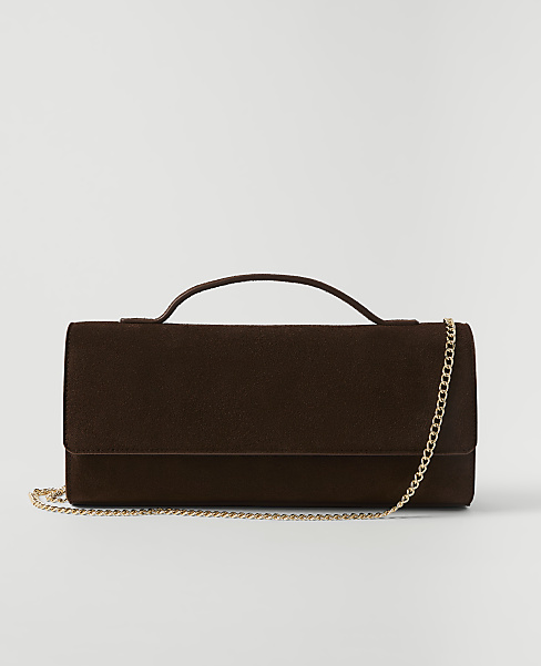 Suede Folded Clutch