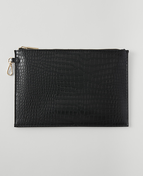 Weekend Croco Clutch