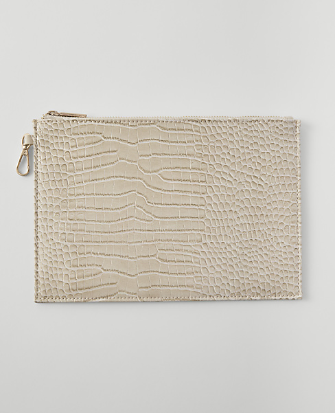 Weekend Croco Clutch