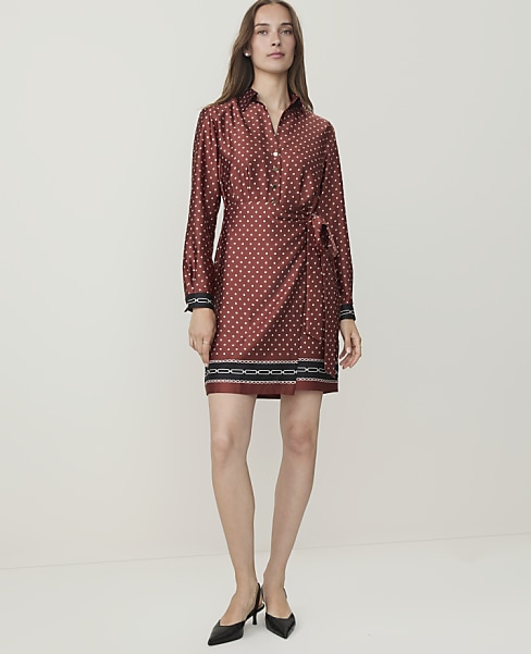 Collared Wrap Shirtdress