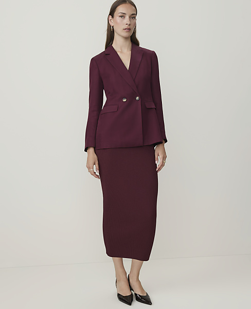 Ribbed Midi Sweater Skirt