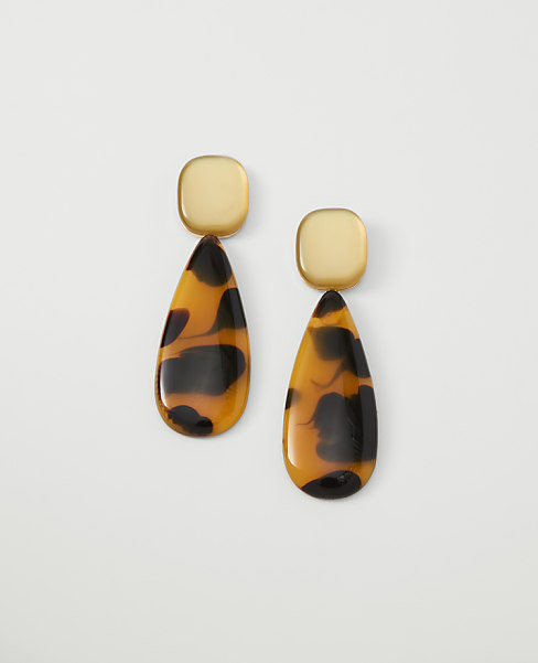 Tortoise Drop Earrings