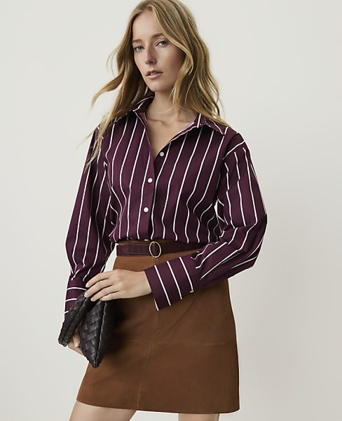 Striped Oversized Button Down Shirt