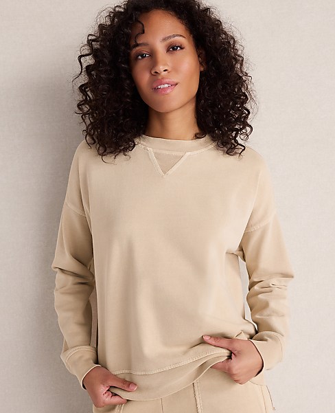 Haven Well Within Garment-Dyed Organic Cotton Terry Crewneck