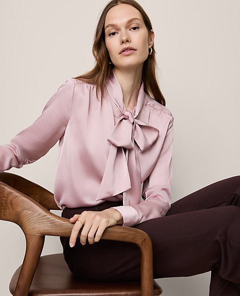 Satin Bow Blouse
