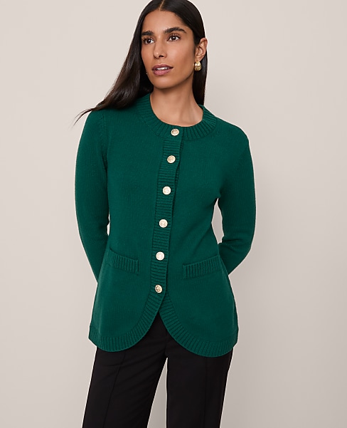 Curved Hem Longline Cardigan