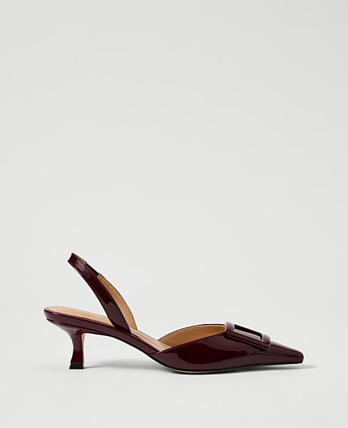 Patent Pointy Toe Slingback Pump