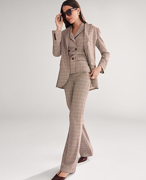 The Petite Flare Trouser in Plaid