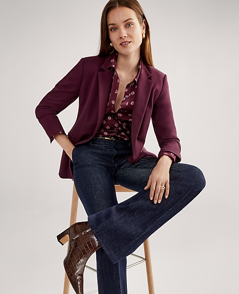 The Petite Single Button Blazer in Ponte