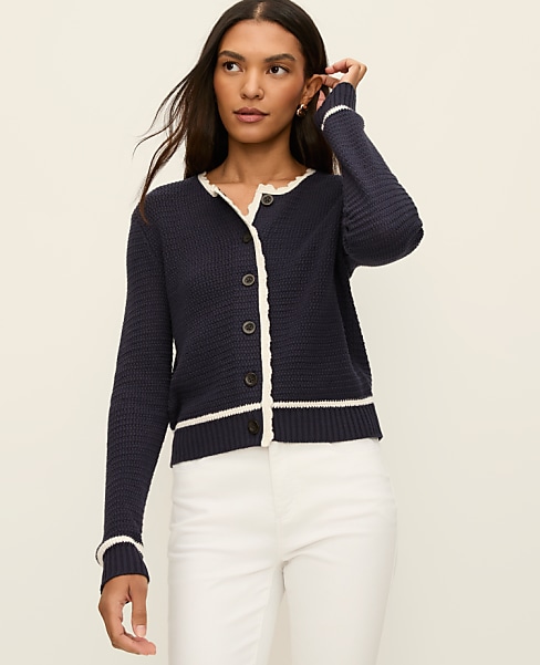 Scalloped Trim Cardigan