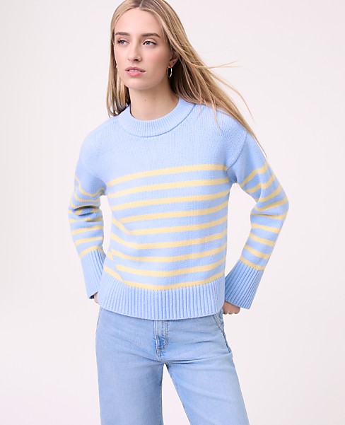 Weekend Striped Crew Neck Sweater