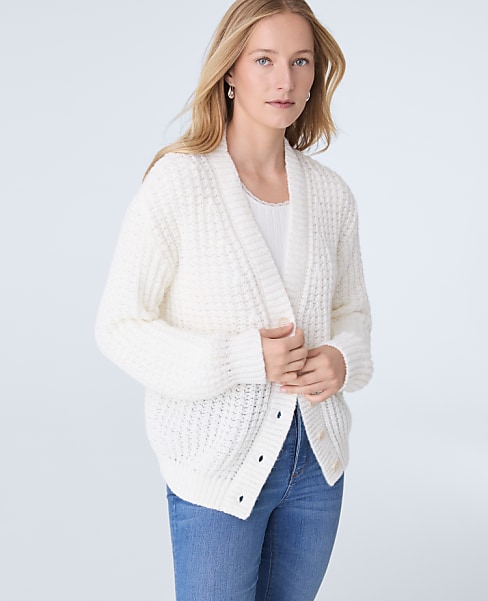 Weekend Waffle Knit Cardigan