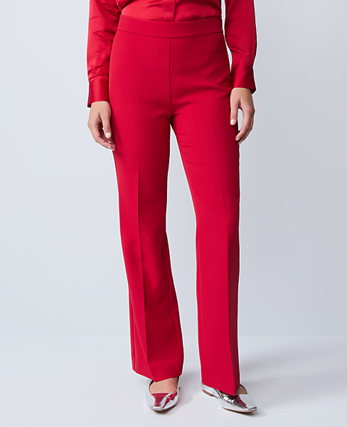 The Flare Trouser in Fluid Crepe — Curvy Fit