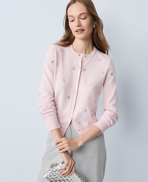 Petite Crystal Embellished Ann Cardigan