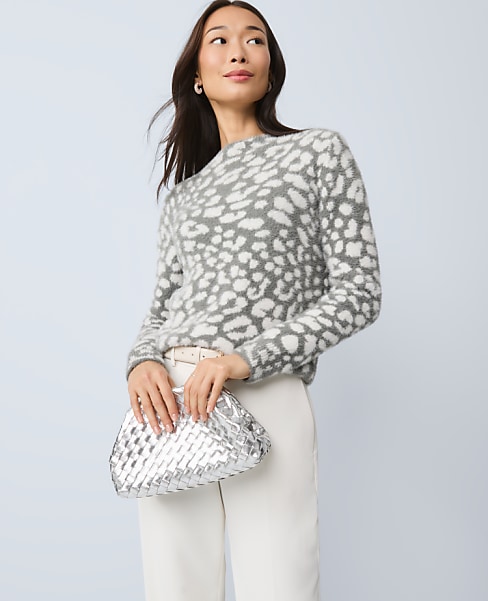 Petite Leopard Print Sweater