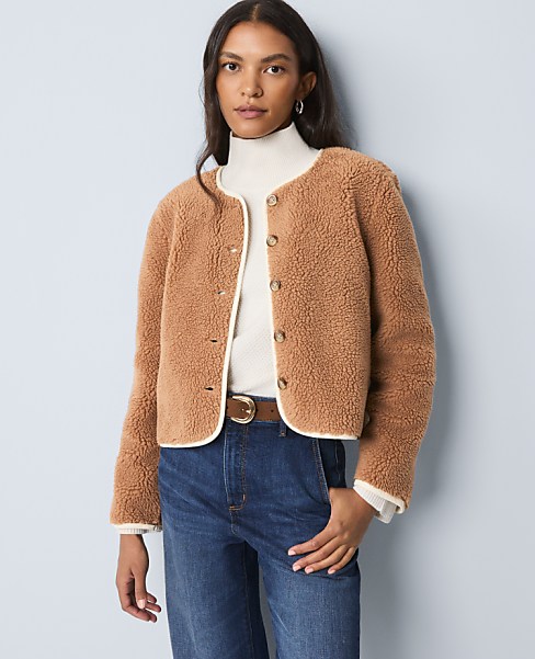 Weekend Sherpa Crew Neck Jacket