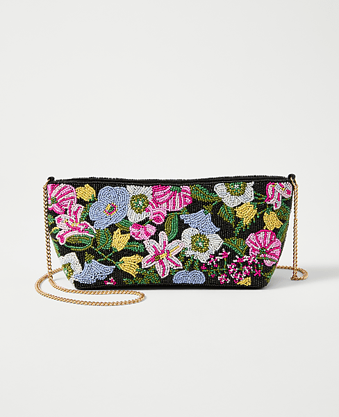 Beaded Floral Clutch