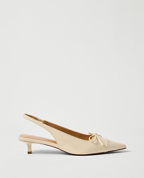 Patent Leather Bow Slingback Pump