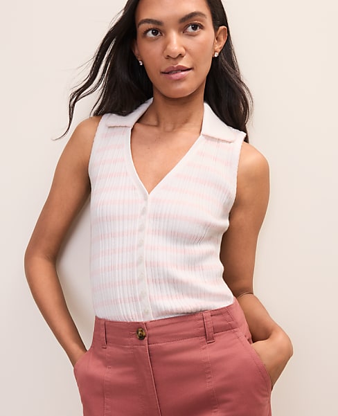 Weekend Striped Sweater Vest