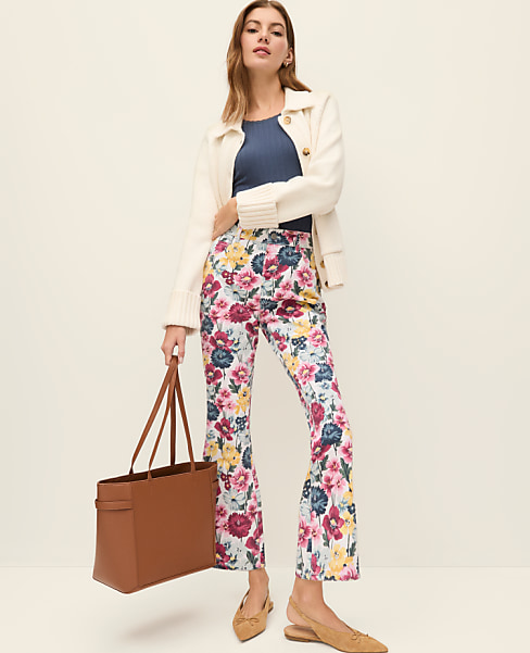 The Weekend Floral Cropped Boot Jean