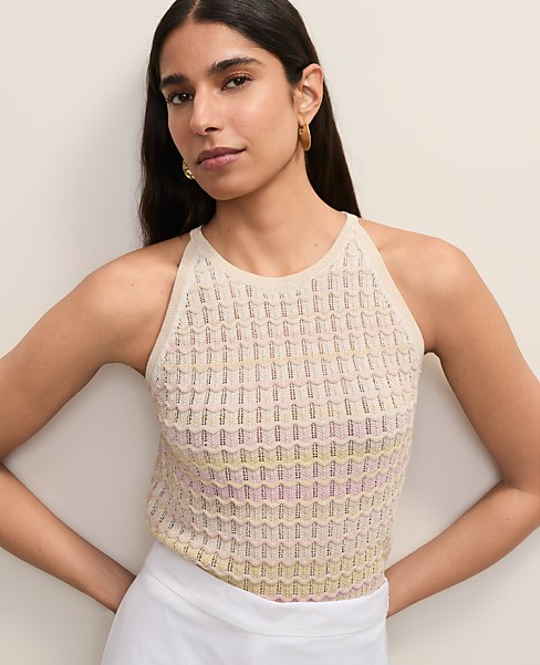 Halter Sweater Shell in Ombré