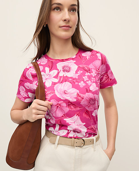 Floral Crew Neck Tee
