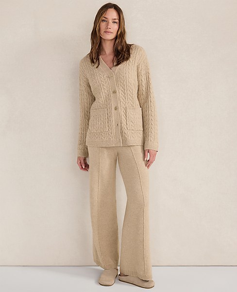 Haven Well Within Organic Cotton Blend Pintuck Wide Leg Pants
