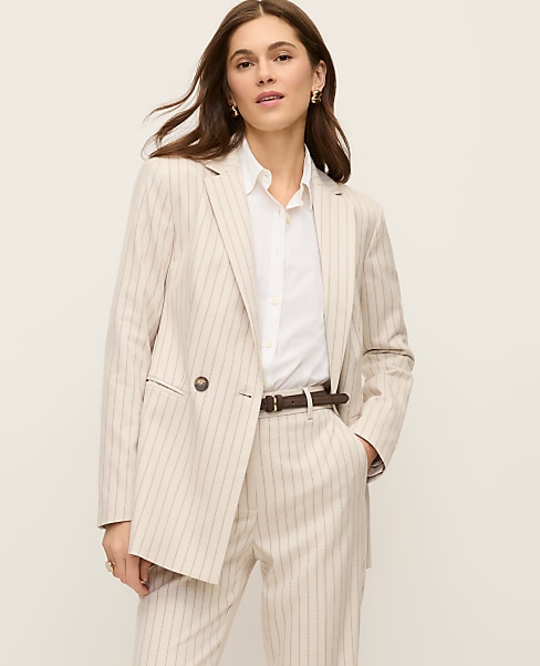 The Petite Crosby Blazer in Pinstripe