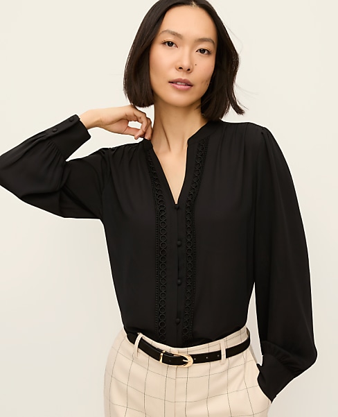 Lace Trim Blouse
