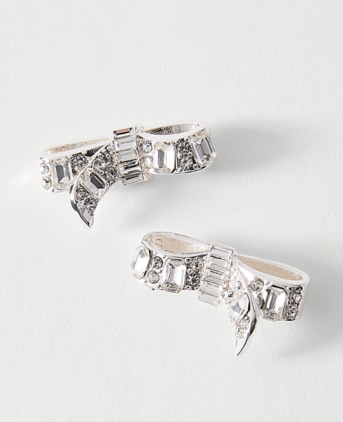Crystal Bow Stud Earrings