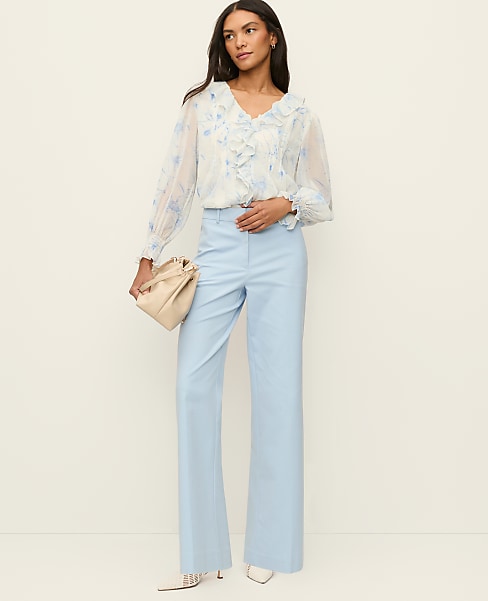 The Petite Wide-Leg Pant in Doubleweave
