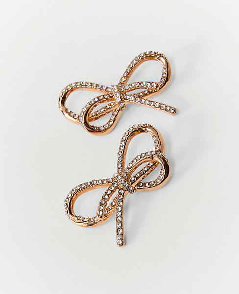 Pavé Bow Stud Earrings