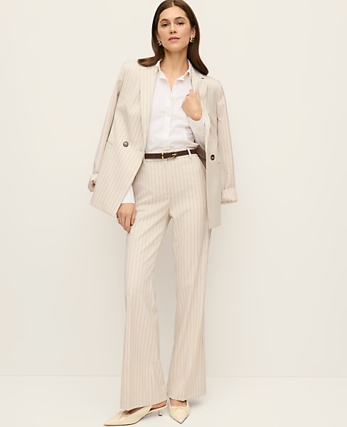 The Petite Flare Trouser in Pinstripe